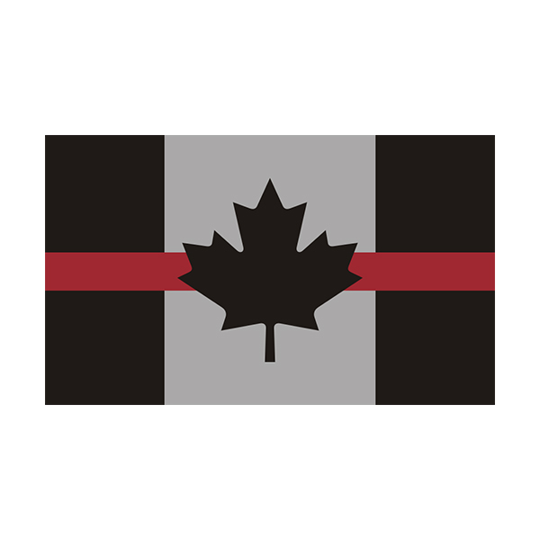 Thin Red Line Canada Subdued Flag Canadian Sticker Decal V2 Rotten Remains