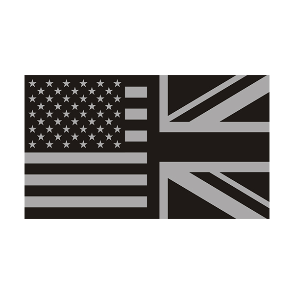 American British Subdued Flag Decal USA UK Britain Vinyl Sticker Rotten Remains