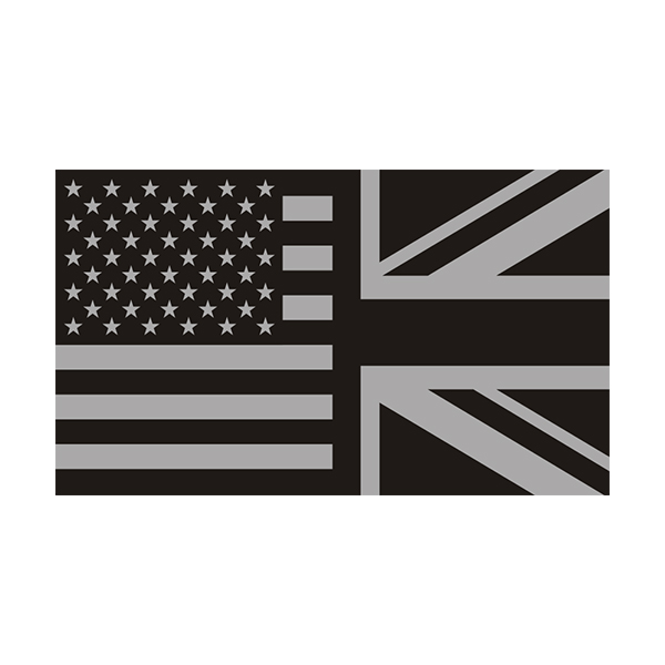 American British Subdued Flag Decal USA UK Britain Vinyl Sticker