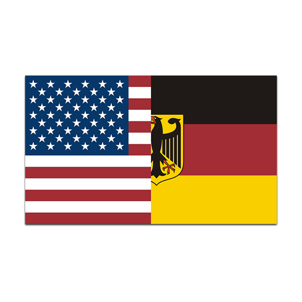 American German Flag Decal USA Germany Car Window Vinyl Sticker Rotten Remains