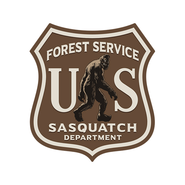DECAL BROWN US FOREST SERVICE STICKER 