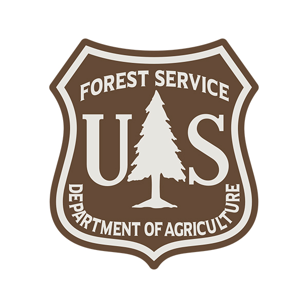 American Vinyl 4-Pack 4 Colors Set Hike Logo Forestry 2.5 inch US Forest Service Shield Stickers 