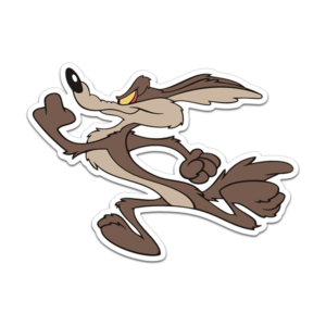 Wile E Coyote Sticker Decal Cartoon Running Chase (LH) V1 Rotten Remains