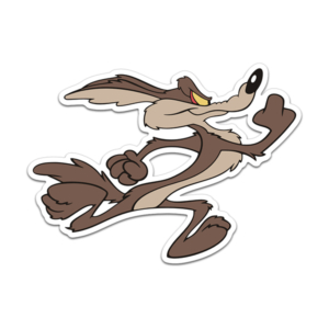 Wile E Coyote Sticker Decal Cartoon Running Chase (RH) V1 Rotten Remains