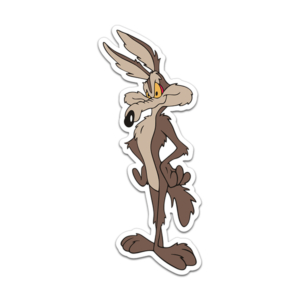 Wile E Coyote Sticker Decal Cartoon (LH) V2 Rotten Remains