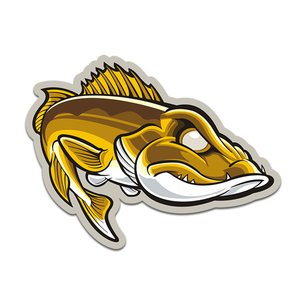 Walleye Angler Fishing Boat Fish Sticker Decal V1 Rotten Remains