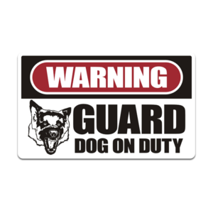 Guard Dog on Duty Warning Decal Dogs Beware Vinyl Window Sticker V1 Rotten Remains