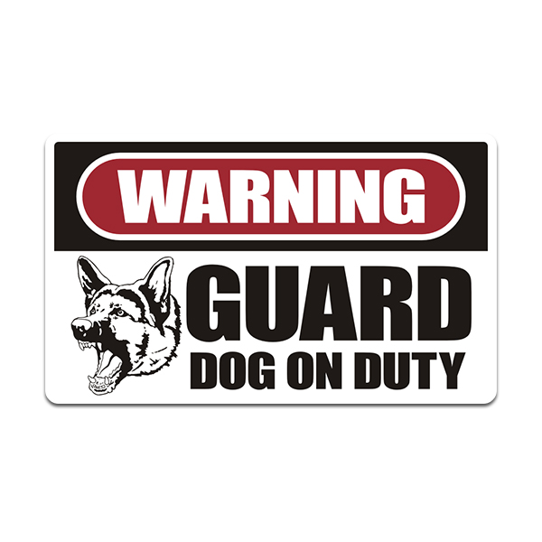 GERMAN SHEPHERD Security Decal Area Patrolled guard patrol warning pet dog vet