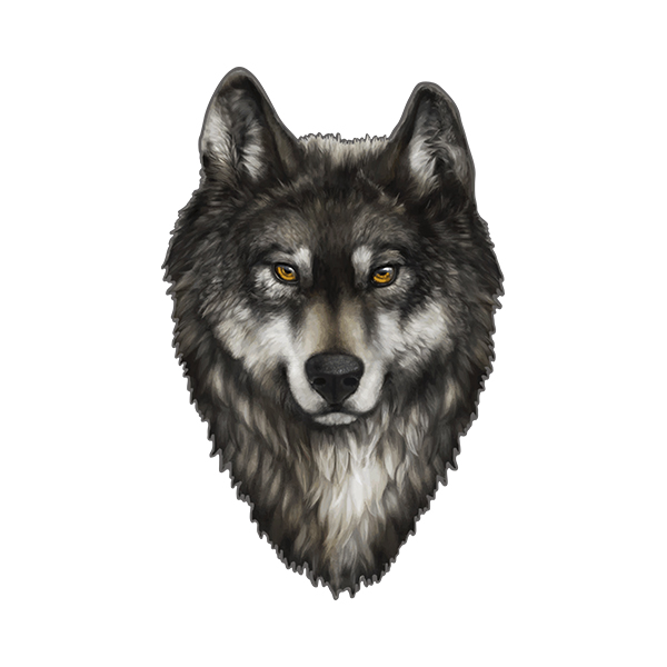 Grey Wolf Sticker Decal