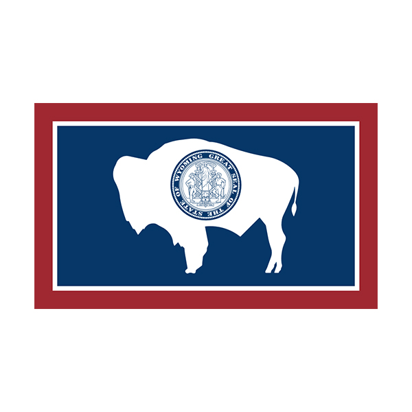 Wyoming State Flag WY Vinyl Sticker Decal Rotten Remains