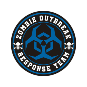 Zombie Outbreak Response Unit Zombies Hunter Blue Sticker Decal V2 Rotten Remains