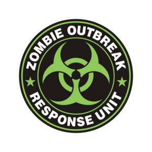 Zombie Outbreak Response Unit Zombies Hunter Green Sticker Decal Rotten Remains