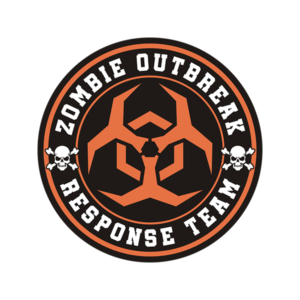 Zombie Outbreak Response Unit Zombies Hunter Orange Sticker Decal V2 Rotten Remains