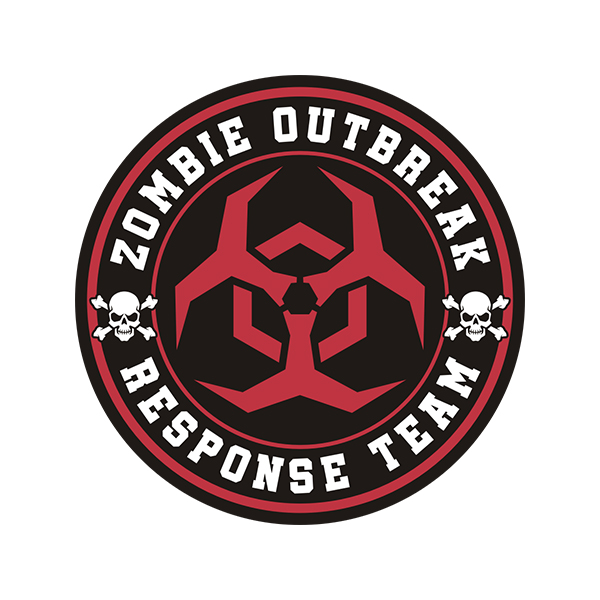 Zombie Outbreak Response Unit Zombies Hunter Red Sticker Decal V2 ...