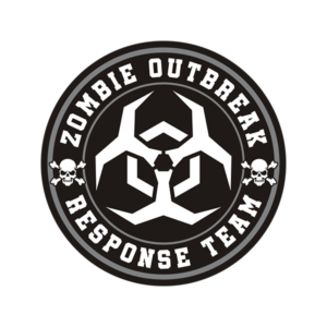 Zombie Outbreak Response Unit Zombies Hunter White Gray Sticker Decal V2 Rotten Remains